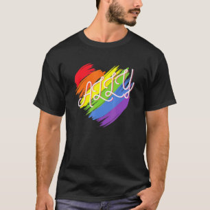 Ally Heart Gay pride Lqbtq Rainbow T Shirt