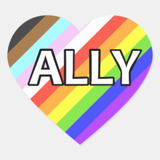 Ally Heart Sticker Lakan Hjärtformat Klistermärke