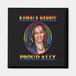 Ally Kamala Harris Vår vp Lgbt Flagga Mont Magnet