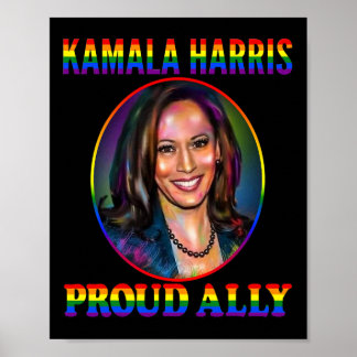 Ally Kamala Harris Vår vp Lgbt Flagga Mont Poster