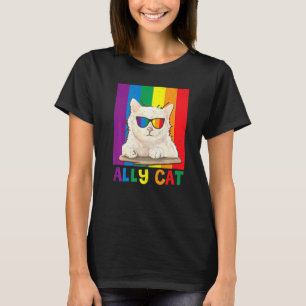 Ally Katt Lgbt Gay Regnbågsstolthetsflagga Pojkar T Shirt