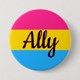 Ally-knapp för Pansexual Pride Flagga Knapp