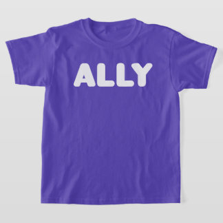 Ally LGBT Raka allies Spirit Day White Lila Tee Shirt