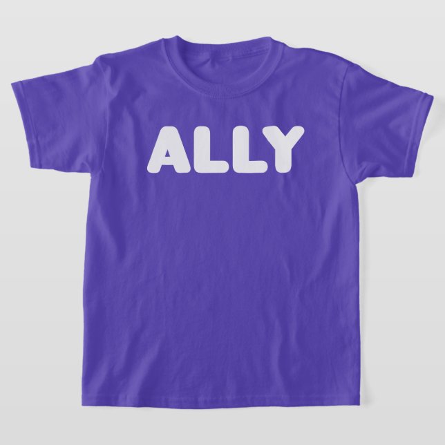 Ally LGBT Raka allies Spirit Day White Lila Tröja (Laydown)