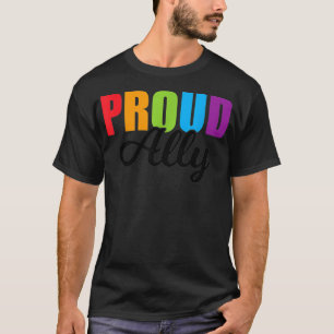 Ally LGBTQ Gay and Lesbisk Pride Rainbow and Curs T Shirt
