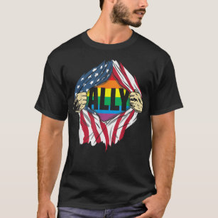 Ally LGBTQ Movement Gay Transgender Pride Parad T Shirt