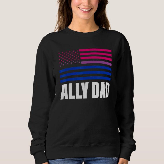 Ally Pappa Bisexual Flagga Lgbt Gay pride T Shirt (Framsida)
