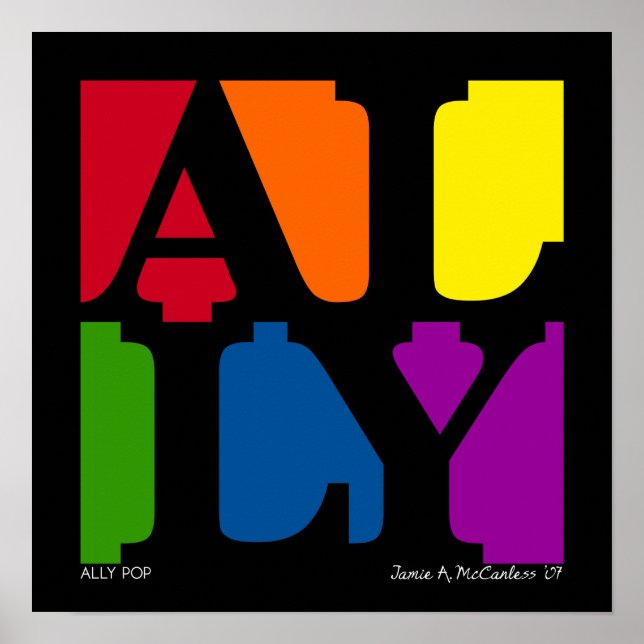 ALLY Pop Poster (svart) (Framsidan)