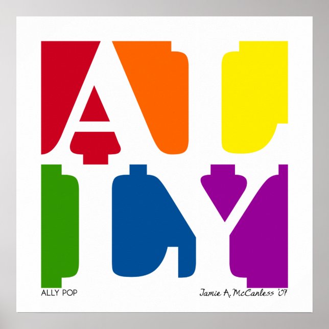 ALLY Pop Poster (Vit) (Framsidan)