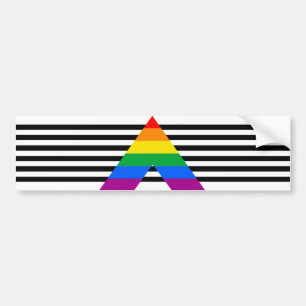Ally Pride Flag Bumper Sticker Bildekal