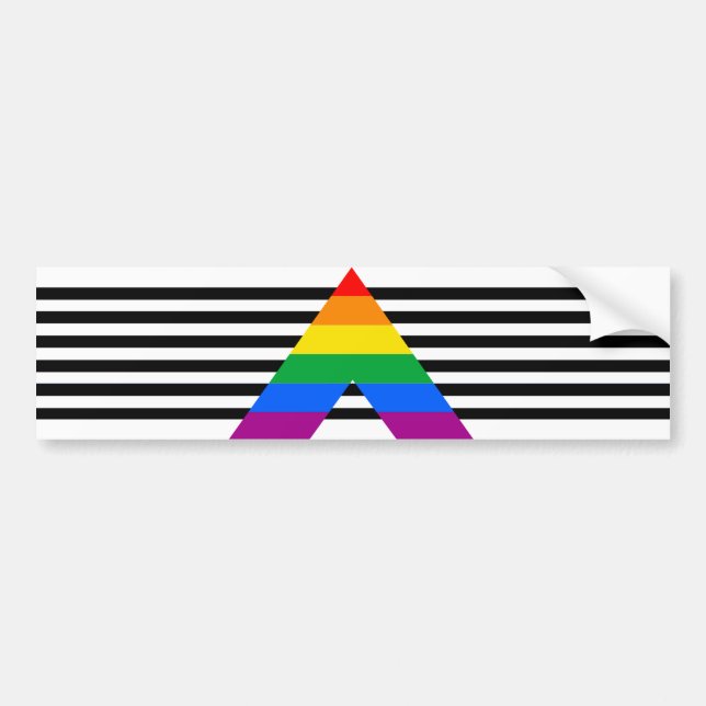 Ally Pride Flag Bumper Sticker Bildekal (Framsidan)