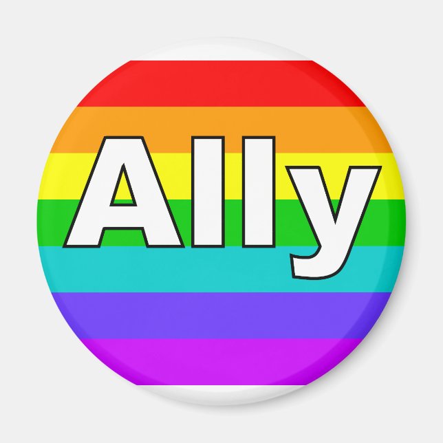 Ally Pride Flagga Magnet (Framsidan)