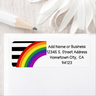 Ally Pride Flagga Rainbow Returadress Etikett