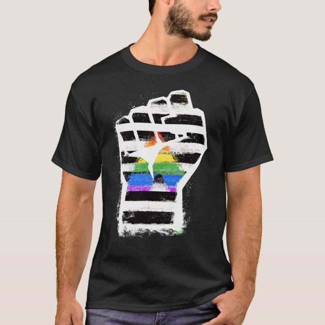 Ally Pride Knutnäve T-Shirt (Framsida)