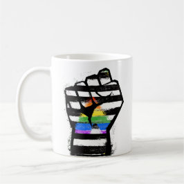 Ally Pride Knutnäve T-Shirt Kaffemugg