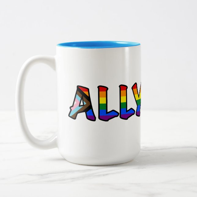 Ally Pride Mugg: Vibrant Färg & Coffee Crazies Två-Tonad Mugg (Vänster)