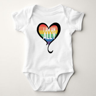 Ally Pride Rainbow Baby Bodykosty T Shirt