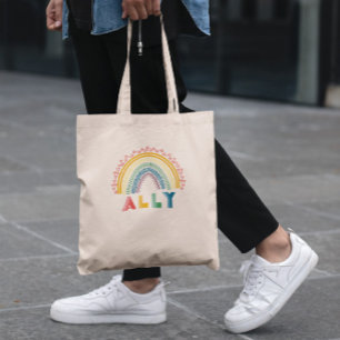 Ally Rainbow Tote Bag Tygkasse