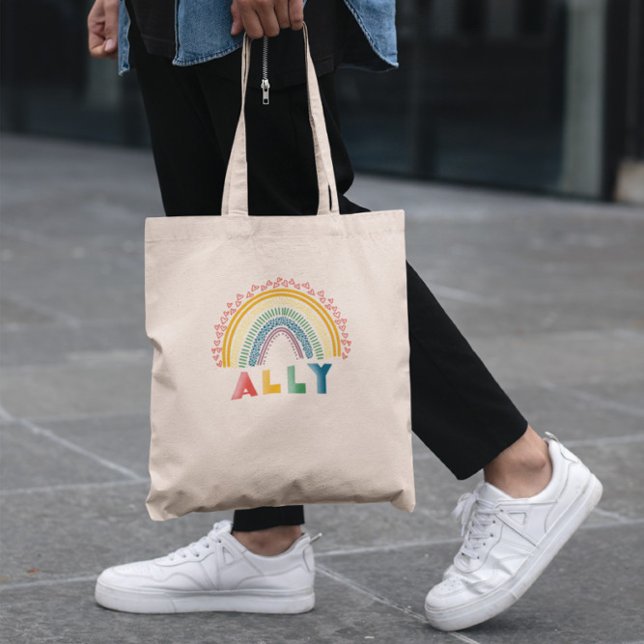 Ally Rainbow Tote Bag Tygkasse (Skapare uppladdad)