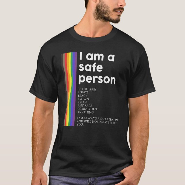 Ally Säker Person LGBTQ Ally T Shirt (Framsida)