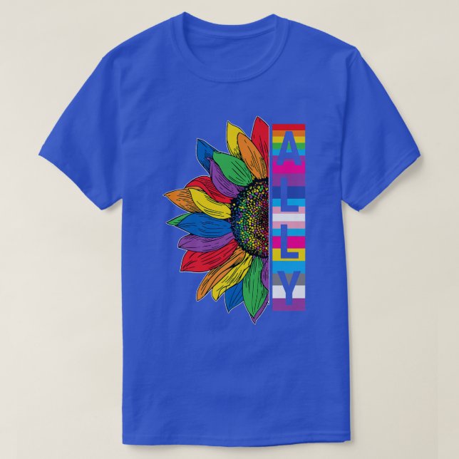Ally Shirt för Gay pride Manar Kvinnor Barn T (Design framsida)
