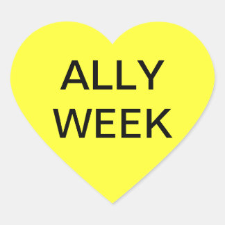 ALLY WEEK HJÄRTFORMAT KLISTERMÄRKE