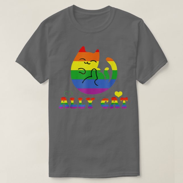 Allycat HBT Pride Månadskatt med Ally Pride Rainb T Shirt (Design framsida)