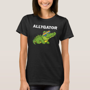 Allygator Rak Ally Alligator LGBTQ+ Gay Suppo T Shirt