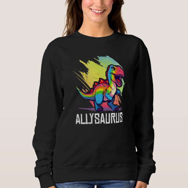 Allysaurus Dinosaur Funny Dino Graphic Ally Equali T Shirt (Framsida)