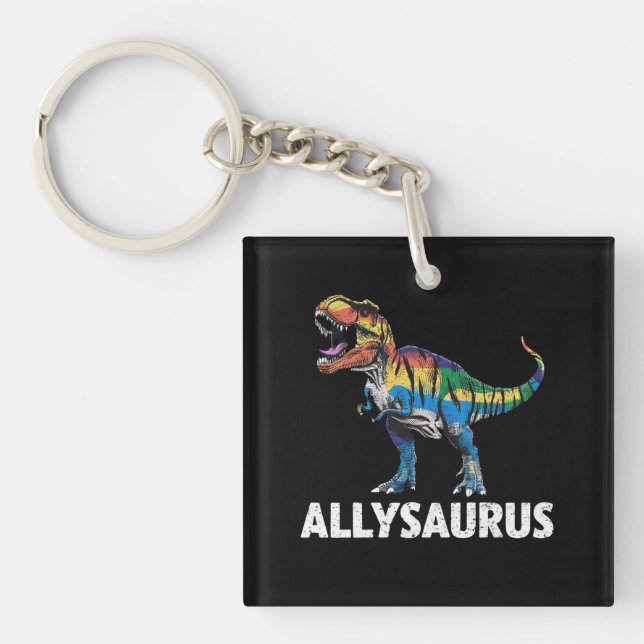 Allysaurus LGBT Dinosaur Rainbow Flagga Ally LGBT (Framsidan)