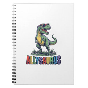 Allysaurus Vintage Dinosaur Solglasögon T-Shirt De Anteckningsbok