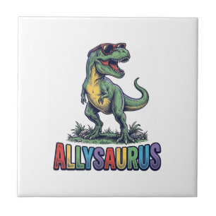Allysaurus Vintage Dinosaur Solglasögon T-Shirt De Kakelplatta