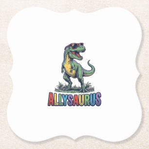 Allysaurus Vintage Dinosaur Solglasögon T-Shirt De Underlägg Papper
