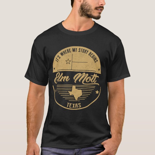 Alm Mott Texas Det är där min berättelse börjar T Shirt (Framsida)