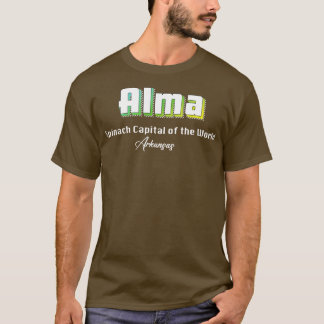 Alma Arkansas Gult Text T Shirt