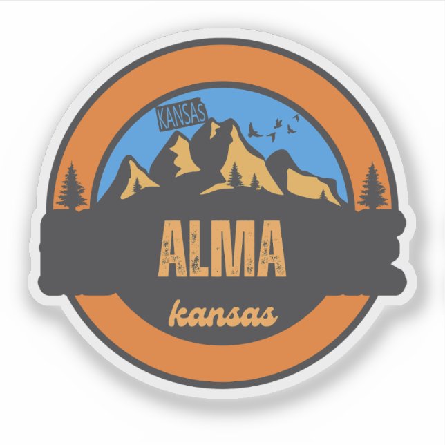 Alma, Kansas Klistermärken (Framsida)