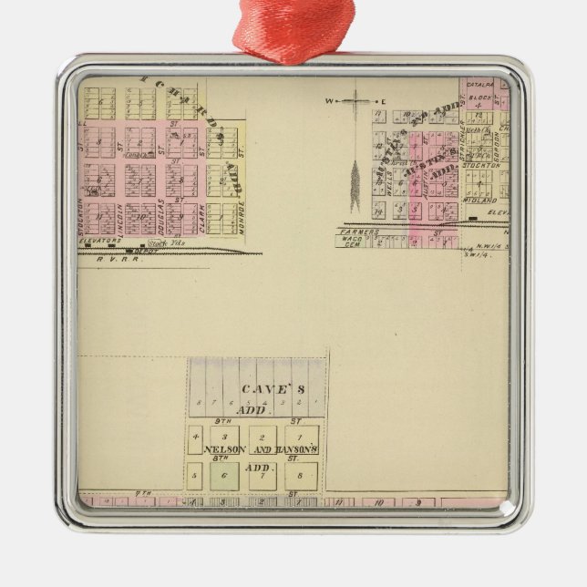 Alma, Nebraska Julgransprydnad Metall (Framsidan)