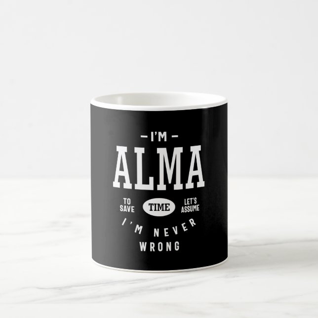 Alma Personlig Namn Birthday Kaffemugg (Center)