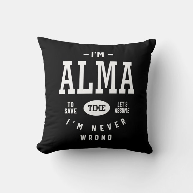 Alma Personlig Namn Birthday Kudde (Framsida)