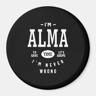 Alma Personlig Namn Birthday Magnet