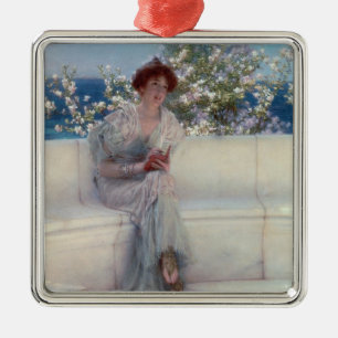 Alma-Tadema året är på våren Julgransprydnad Metall