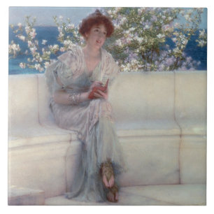 Alma-Tadema året är på våren Kakelplatta