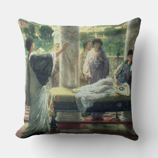 Alma-Tadema | Catullus läsning hans dikter Kudde (Framsida)