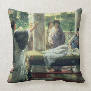 Alma-Tadema Catullus läsning hans dikter Kudde