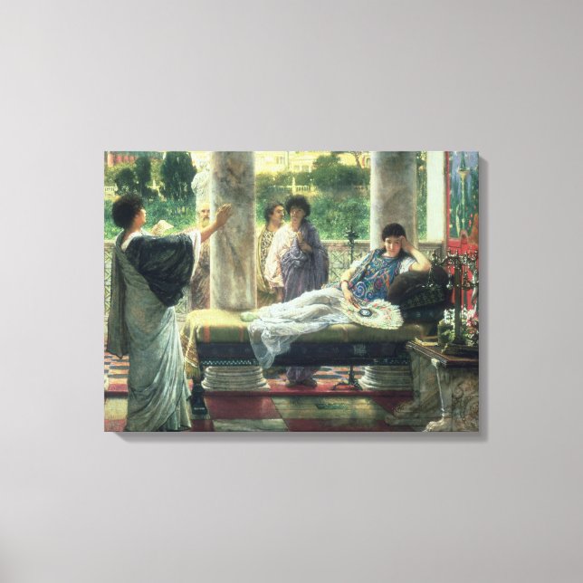 Alma-Tadema | Catullus Reading his Poems Canvastryck (Framsida)