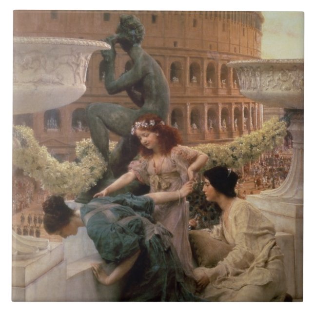 Alma-Tadema | coliseumen, 1896 Kakelplatta (Framsidan)