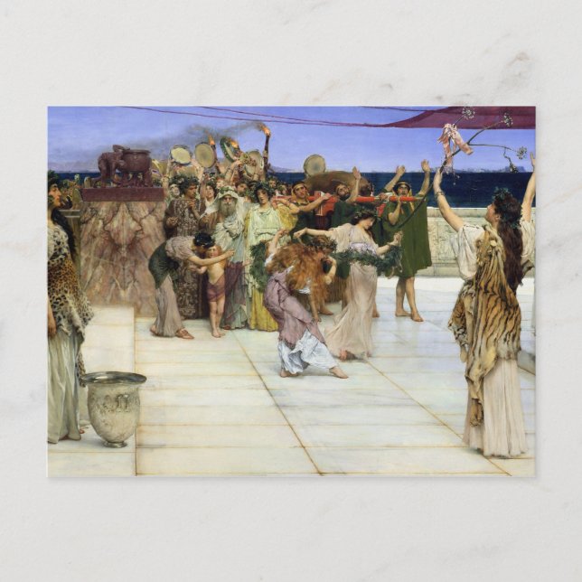 Alma-Tadema |Dedikation för Bacchus Vykort (Framsida)