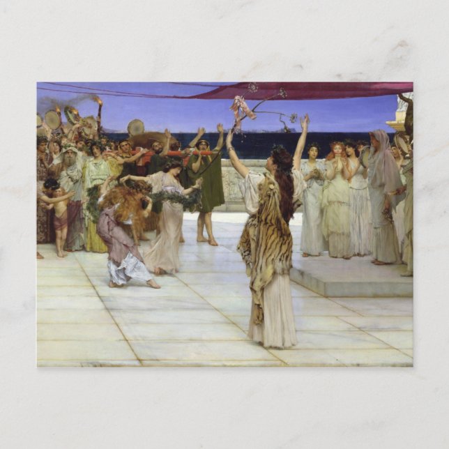 Alma-Tadema | Dedikation för Bacchus Vykort (Framsida)