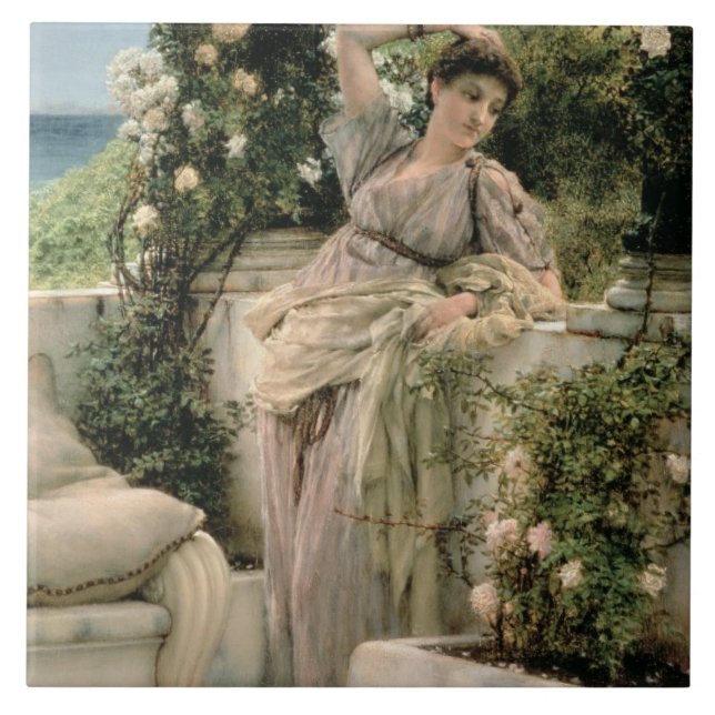 Alma-Tadema den | "thouen steg allra ro, 1885 Kakelplatta (Framsidan)