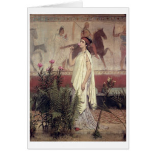 Alma-Tadema en grekisk kvinna, 1869 Hälsningskort
